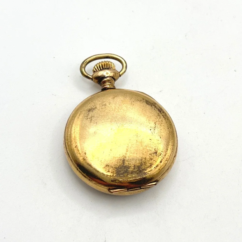 Rare Antique Everett Watch Co Gold Filled Pocket Watch FOR PARTS OR REPAIR